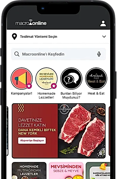 Macrocenter mobil uygulamasının ekran resmi